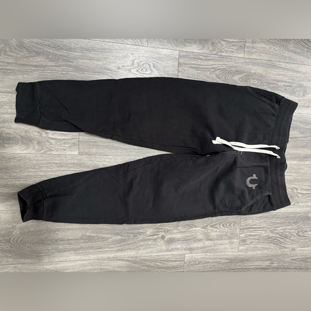 Black true religion Joggers with White Drawstring